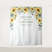 Elegant Eucalyptus Wedding Foto Booth Hintergrund Wandteppich (Vorderseite)