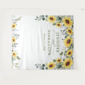 Elegant Eucalyptus Wedding Foto Booth Hintergrund Wandteppich (Vorderseite (Horizontal))