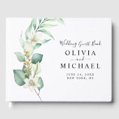 Elegant Eucalyptus Wedding Gästebuch (Vorderseite)