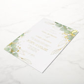 Elegant Eucalyptus Wedding Gold Folieneinladung (Gedreht)