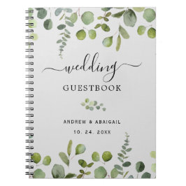 Elegant Eucalyptus Wedding Guestbook Notizblock