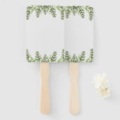 Elegant Eucalyptus Wedding Hand Fan Fächer (Vorne und Hinten)