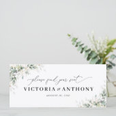 Elegant Eucalyptus Wedding Head Table Sign (Stehend Vorderseite)