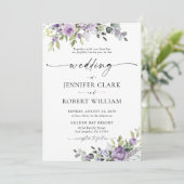 Elegant Eucalyptus Wedding Invitation Einladung (Stehend Vorderseite)