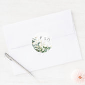 Elegant Eucalyptus Wedding Invitation Sticker (Umschlag)