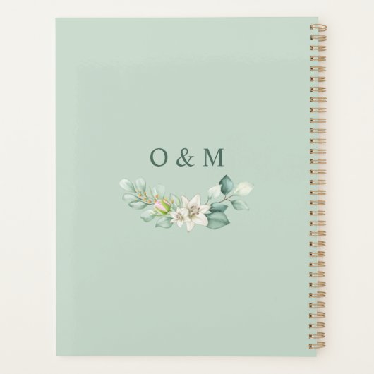 Elegant Eucalyptus Wedding Planer (Rückseite)