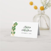 Elegant Eucalyptus Wedding Platzkarte (Rückseite)