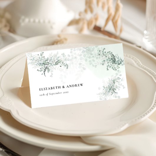 Elegant Eucalyptus Wedding Platzkarte