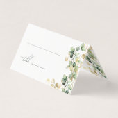 Elegant Eucalyptus Wedding Platzkarten (Vorderseite)