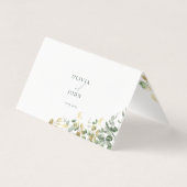 Elegant Eucalyptus Wedding Platzkarten (Rückseite)