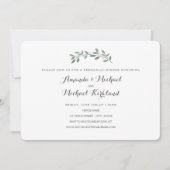 Elegant Eucalyptus Wedding Probe Dinner Einladung (Vorderseite)