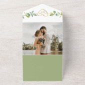 Elegant Eucalyptus Wedding QR Code All In One Einladung (Außenbereich)