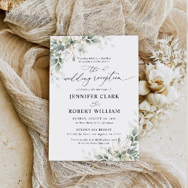 Elegant Eucalyptus Wedding Reception Invitation  Einladung
