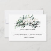 Elegant Eucalyptus Wedding RSVP (Vorderseite)