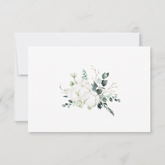 Elegant Eucalyptus Wedding RSVP (Rückseite)