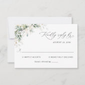  Elegant Eucalyptus Wedding RSVP Card Karte (Vorderseite)