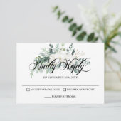Elegant Eucalyptus Wedding RSVP Karte (Stehend Vorderseite)