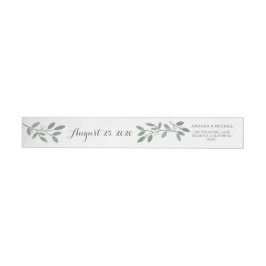 Elegant Eucalyptus Wedding Rücksendeadresse Wrap