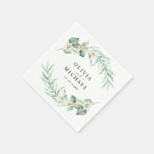 Elegant Eucalyptus Wedding Serviette (Ecke)