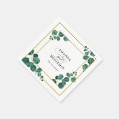 Elegant Eucalyptus Wedding Serviette (Ecke)