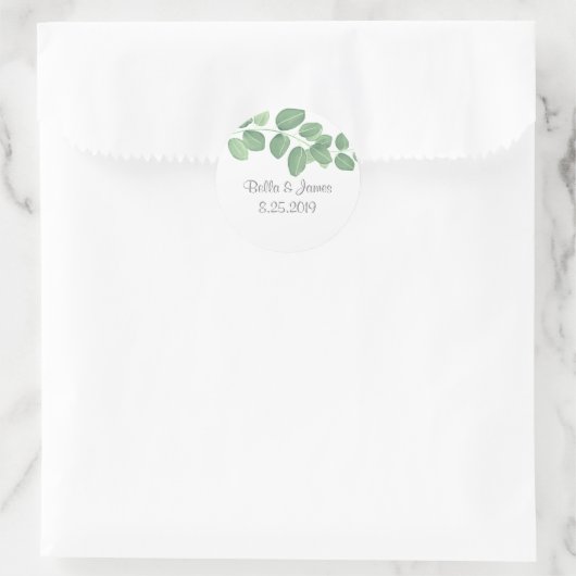 Elegant Eucalyptus Wedding Stickers (Tasche)