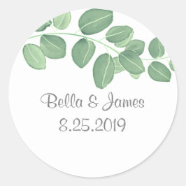 Elegant Eucalyptus Wedding Stickers