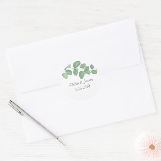 Elegant Eucalyptus Wedding Stickers (Umschlag)