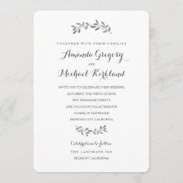 Elegant Eucalyptus Wedding Suite Einladung
