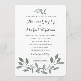 Elegant Eucalyptus Wedding Suite Einladung