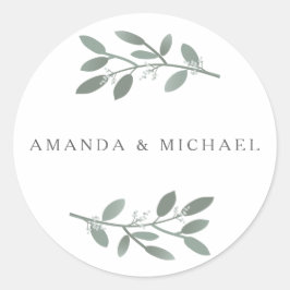 ELEgant Eucalyptus Wedding Umschlag Aufkleber