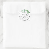 Elegant Eucalyptus Wedding Vielen Dank | Grünpflan Runder Aufkleber (Tasche)