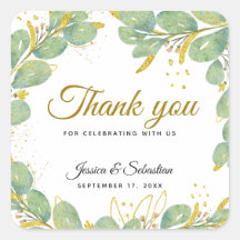 Elegant Eucalyptus Wedding Vielen Dank