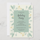 Elegant Eucalyptus Weihnachts-Feiertage Einladunge (Vorderseite)