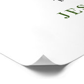 Elegant Eucalyptus White Roses Wedding Willkommen Poster (Ecke)