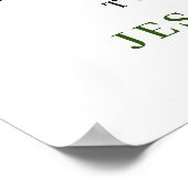 Elegant Eucalyptus White Roses Wedding Willkommen Poster (Ecke)