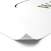 Elegant Eucalyptus White Roses Wedding Willkommen Poster (Ecke)