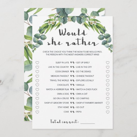 Elegant Eucalyptus Wreath würde eher spielen (Vorne/Hinten)