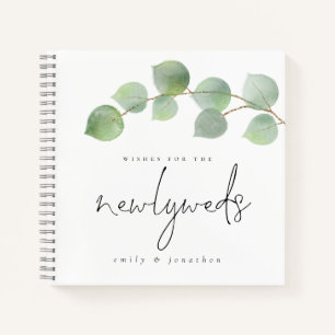 Elegant Eucalyptus wünscht sich für das Gästebuch Notizblock