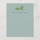 Elegant Eukalyptus Baptism Christening Greenery (Rückseite)