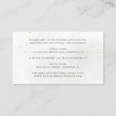 Elegant Eukalyptus Blätter Grüne Goldhochzeit Begleitkarte (Rückseite)