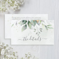 Elegant Eukalyptus Blätter Grüne Goldhochzeit