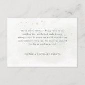 Elegant Eukalyptus Blätter Grüne Goldhochzeit Dankeskarte (Rückseite)