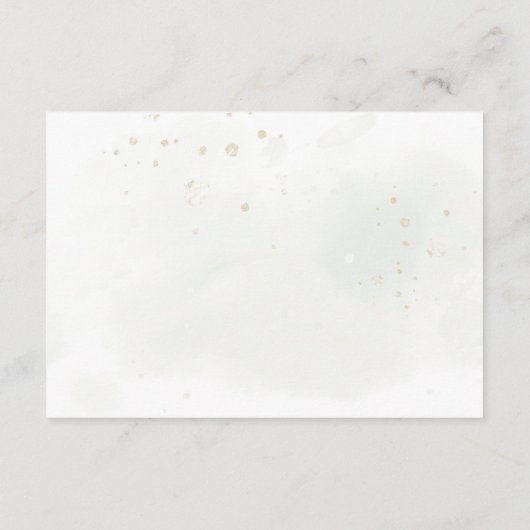 Elegant Eukalyptus Blätter Grüne Goldhochzeit Dankeskarte (Rückseite)