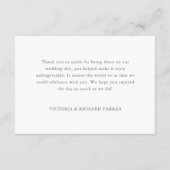 Elegant Eukalyptus Blätter Grüne Goldhochzeit Dankeskarte (Rückseite)