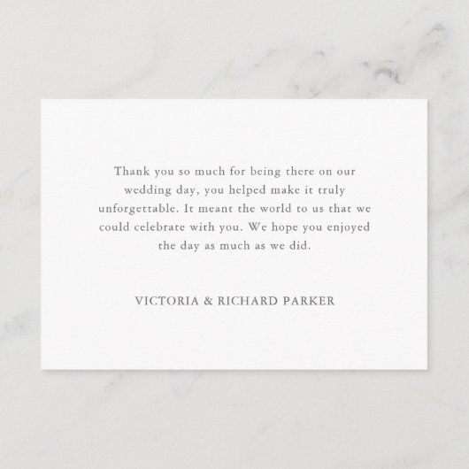 Elegant Eukalyptus Blätter Grüne Goldhochzeit Dankeskarte (Rückseite)