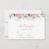 Elegant Eukalyptus Blätter Grüne Goldhochzeit RSVP Karte (Vorderseite)