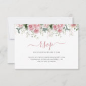 Elegant Eukalyptus Blätter Grüne Goldhochzeit RSVP Karte (Vorderseite)