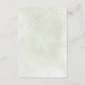 Elegant Eukalyptus Blätter Grüne Goldhochzeit RSVP Karte (Rückseite)
