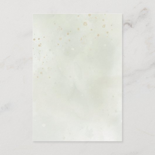 Elegant Eukalyptus Blätter Grüne Goldhochzeit RSVP Karte (Rückseite)