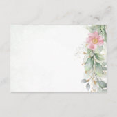 Elegant Eukalyptus Blätter Grüne Goldhochzeit RSVP Karte (Rückseite)